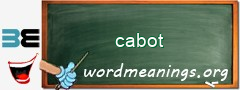 WordMeaning blackboard for cabot